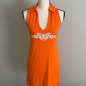 Omighty V-Neck Butterfly Mini Dress, LARGE — looks unworn